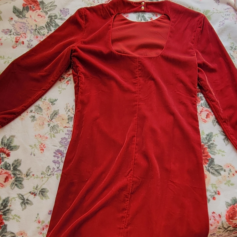 NWTS & Other Stories Velvet Open Back Party Dress - Picture 8 of 9
